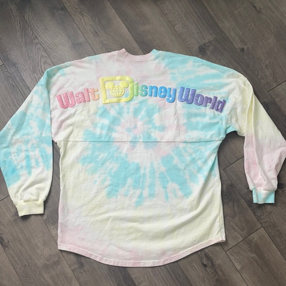 Disney Tops - Walt Disney World Rainbow Tie Dye Long Sleeve Top Size Medium